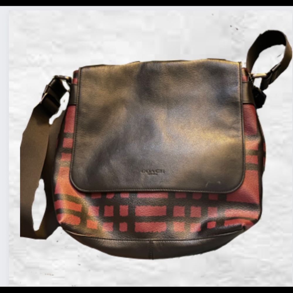 RARE black/red coach crossbody